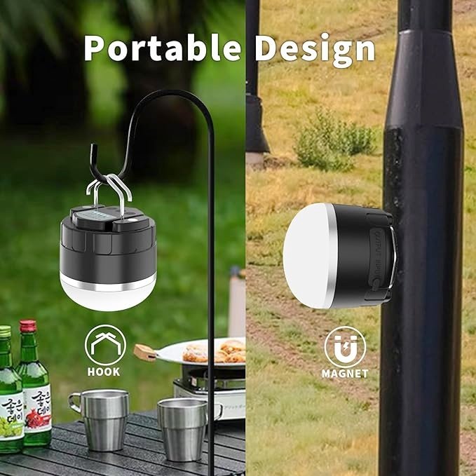 Hot Selling Portable Plastic ABS Lantern RGB Emergency Camping Lantern Lamp with LED Light Source for Hiking Outdoor Flashlight
