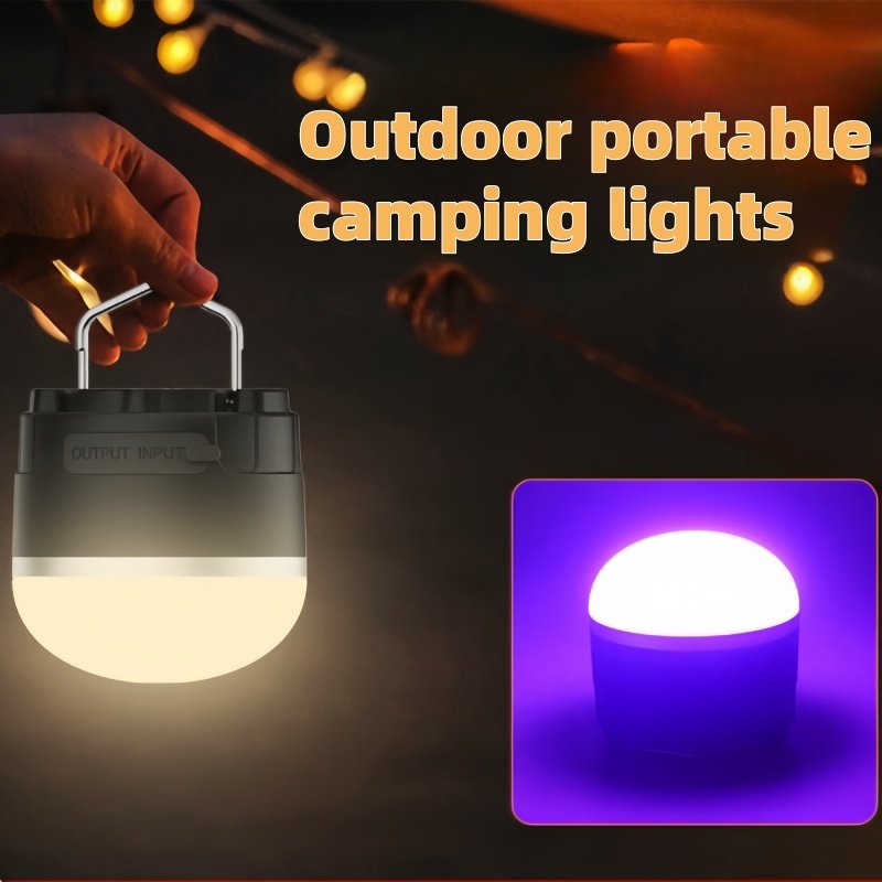 Hot Selling Portable Plastic ABS Lantern RGB Emergency Camping Lantern Lamp with LED Light Source for Hiking Outdoor Flashlight