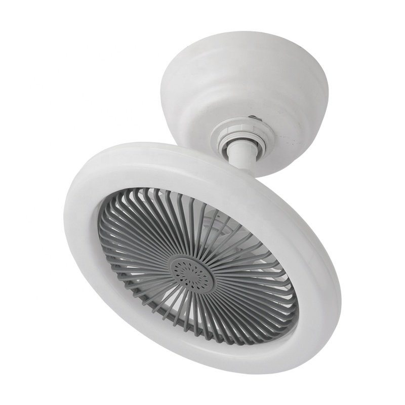 XD10C New Minifan with Remote Control E27 Screw Fan Light LED White Light Dimming for Household Top Light 85-265V
