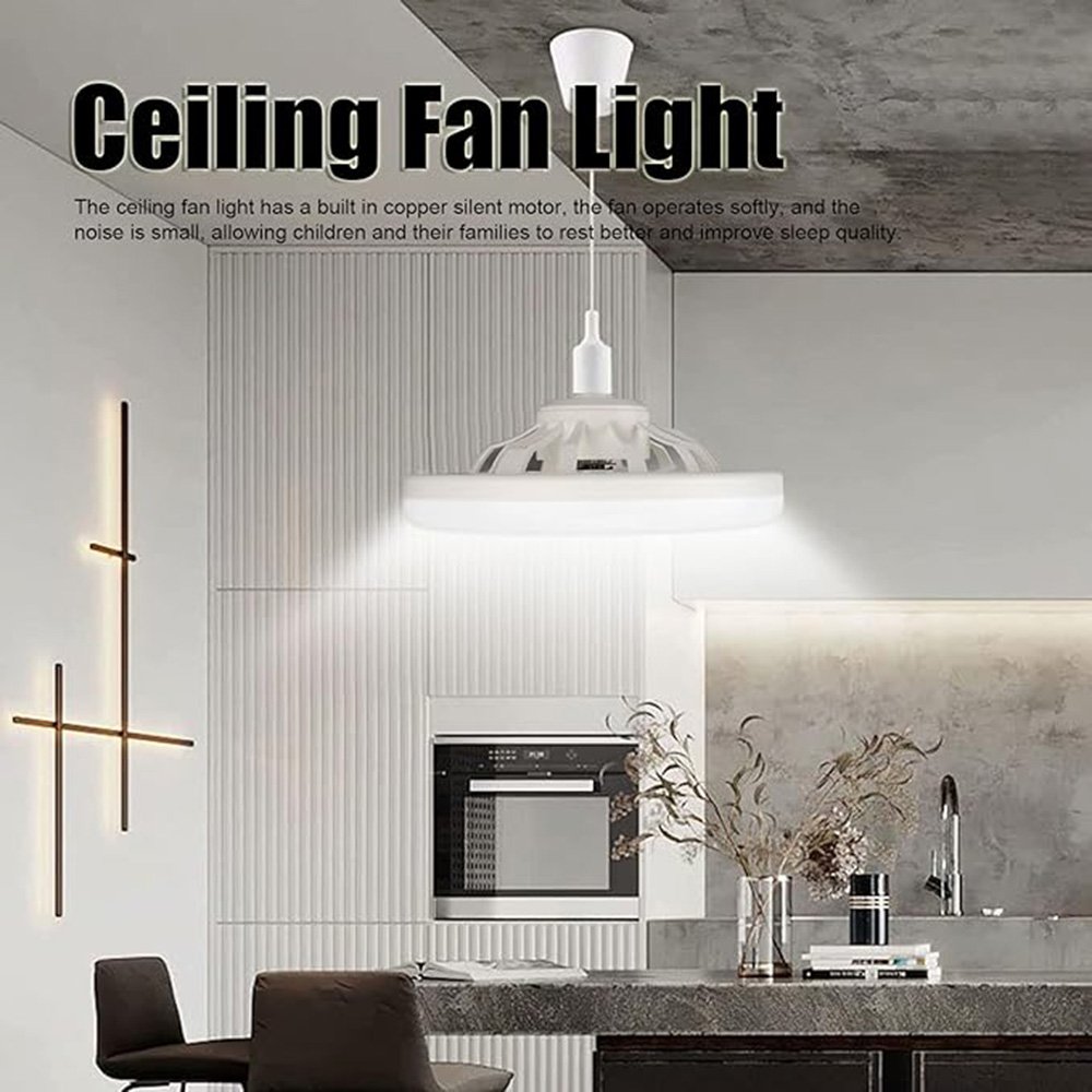 Stock Ceiling Fan Light with Remote Control 2-in-1 Modern Dimmable E27 Ceiling Fan Kit with Lights for Home Office