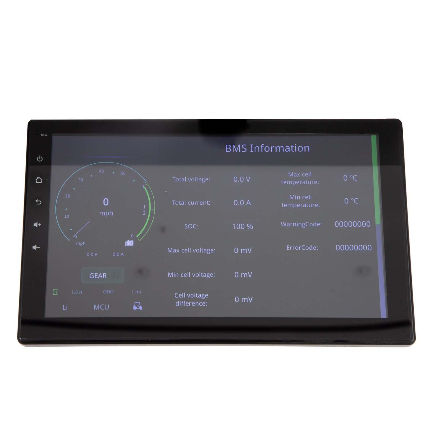 Golf Cart Part Voltmeter, Battery Capacity Indicator and Speedometer LED 10 Inch Dashboard