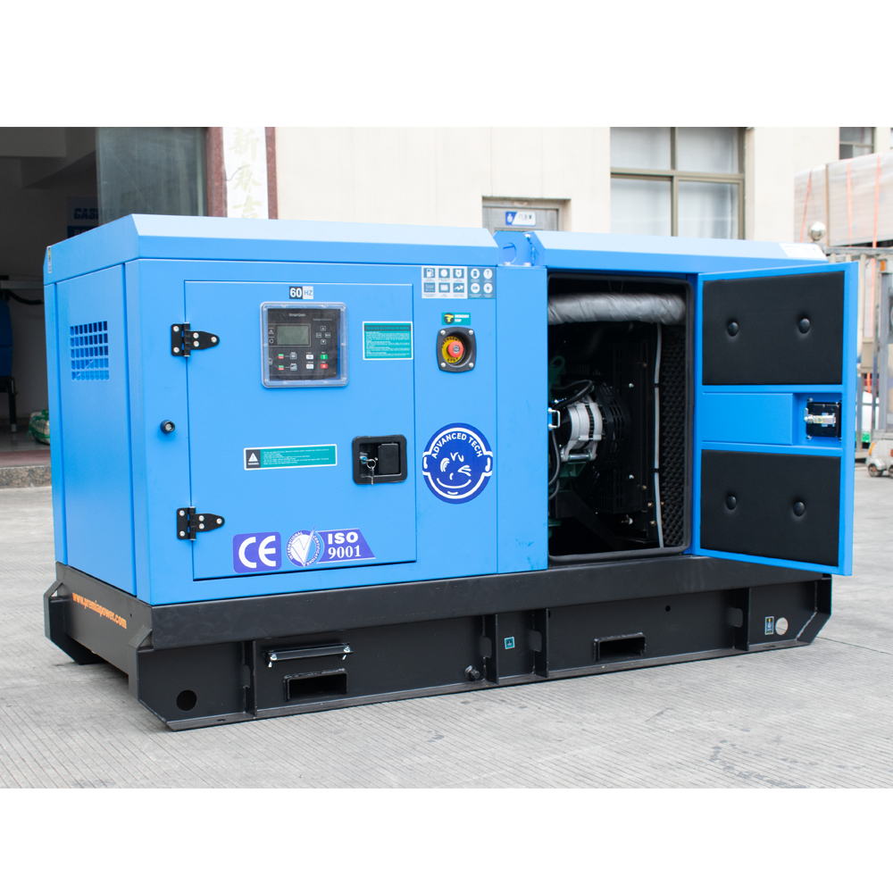 25kva 15kw Diesel Generator PMI Engine Stanford Marathon Auto Start 110V Rated Voltage 1500rpm Speed Silent Type Static Speaker
