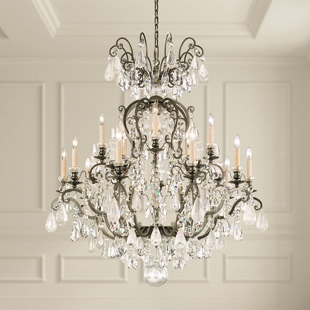 European Style Hotel Pendant Light Art Chandelier Antique Retro Natural Crystal Stones Hanging Lighting Wedding Chandeliers