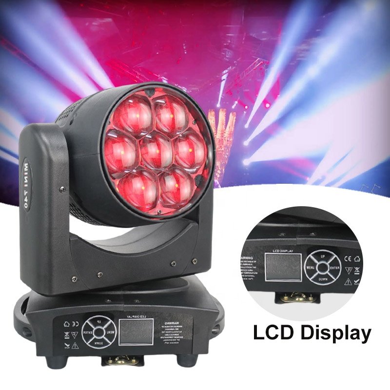 Grace 7x40W Mini Zoom Wash Led Moving Head Dj Disco Movinghead Stage Lights