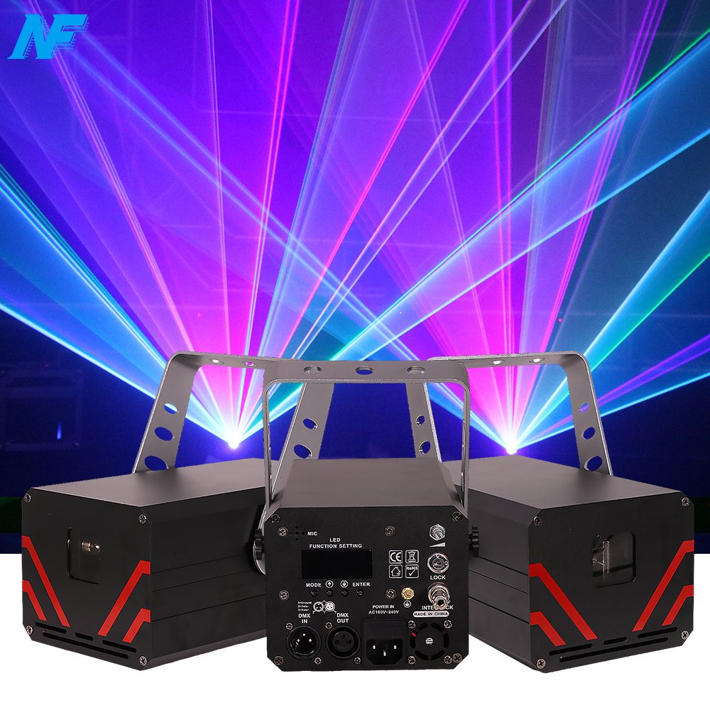 The Newest Professional Portable Stage Laser RGB 1W 2W 3W 4W 5W DMX Control Animation Laser Light