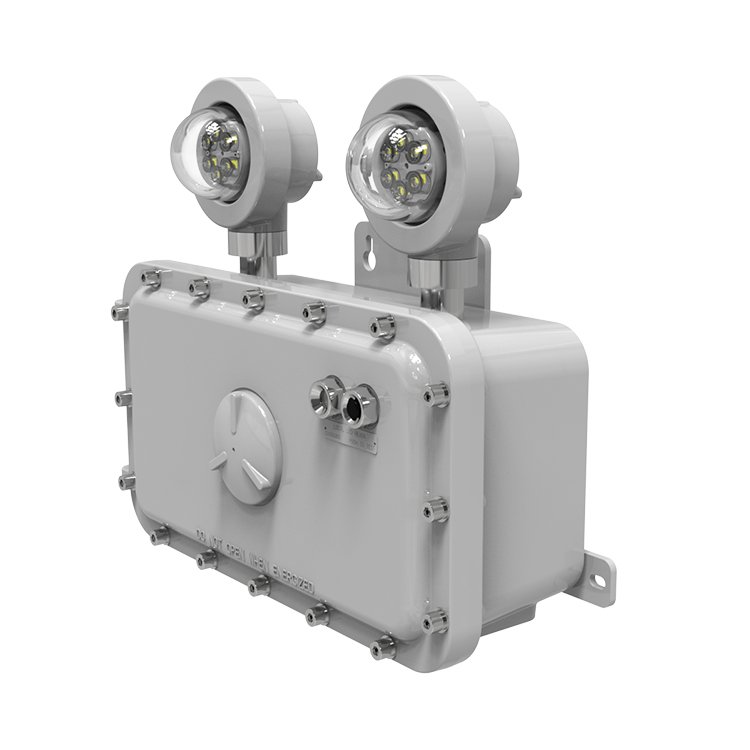 Factory Price Wall Mounted Explosion Proof Double Twin Head Light Emergency Luminaire IECEx ATEX Listed