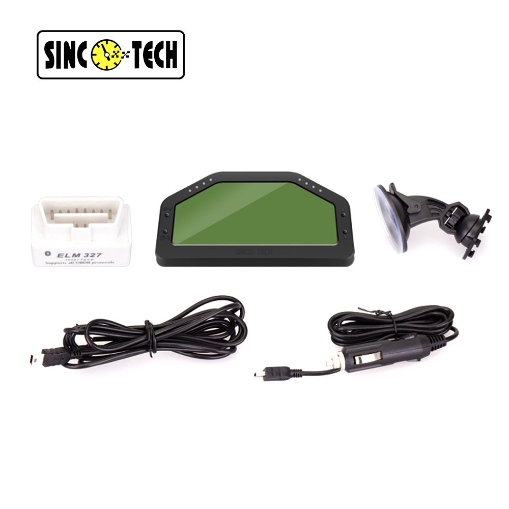 SincoTech 6.5'' LCD Instrument Cluster OBD2 Race Dash 11-in-1 Car Speed/RPM/Volt/Fuel Level/Water Air Temp Gauge Meter(903)