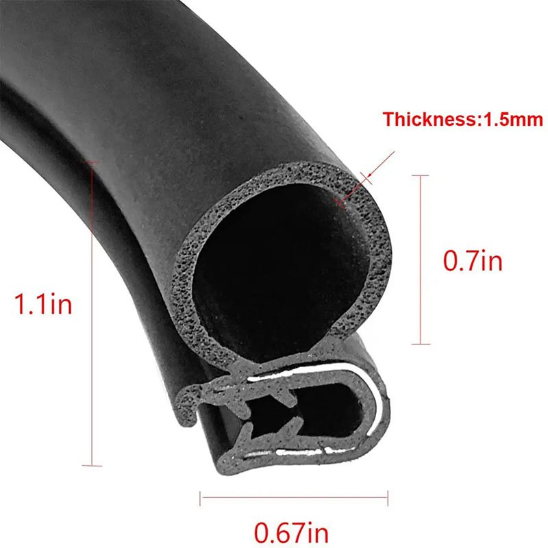 Professional Supplier Car Rubber Foam Sealing Strip Car Door Rubber Seal Strip Customized Design for Sale