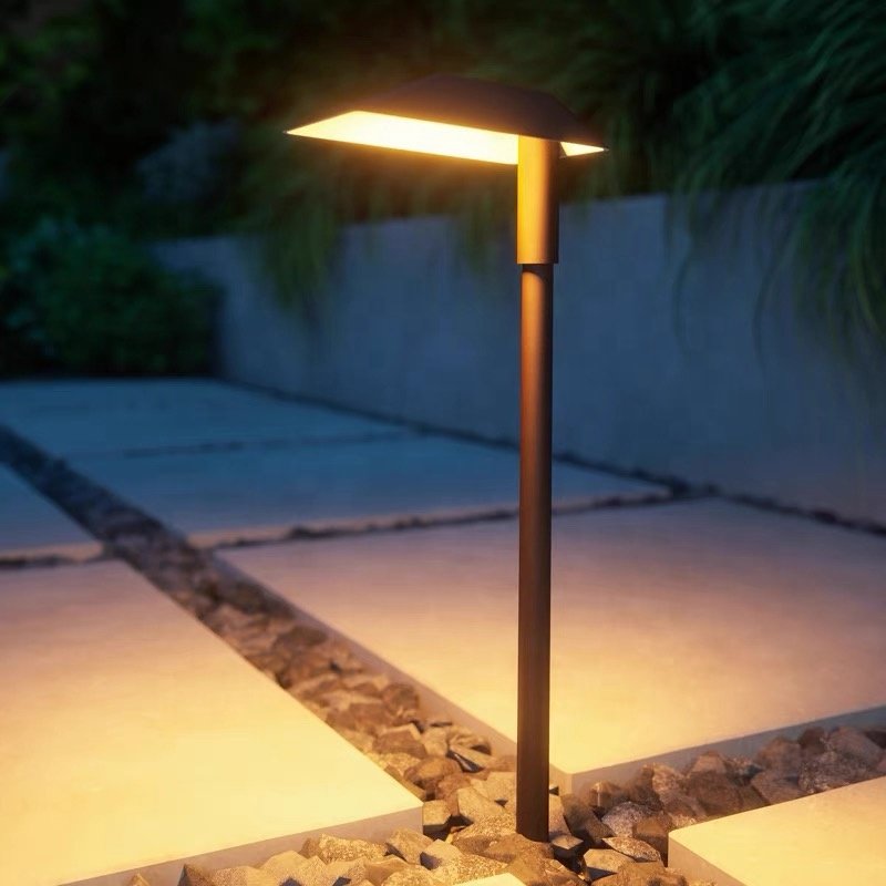 L-shaped Out Door Garden Bollard Light Garden Pole Light Path Lawn Lamp Ip65 Decorative Aluminum Outdoor Metal LED Bollard Light