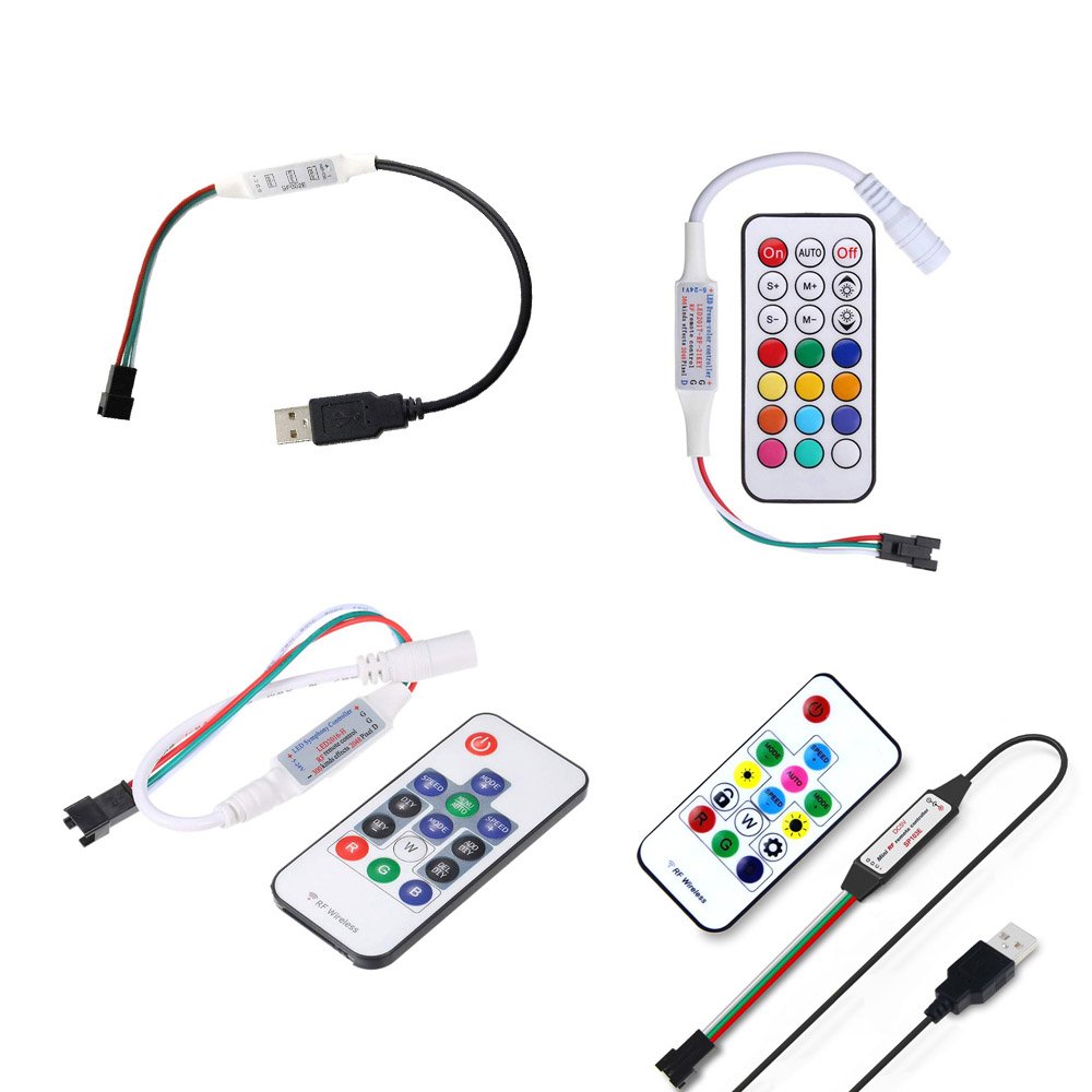 SPI RF LED Controller SP104E WS2811 WS2812B Pixel Addressable LED17 Keys Rf Remote Controller for WS2812 STRIP