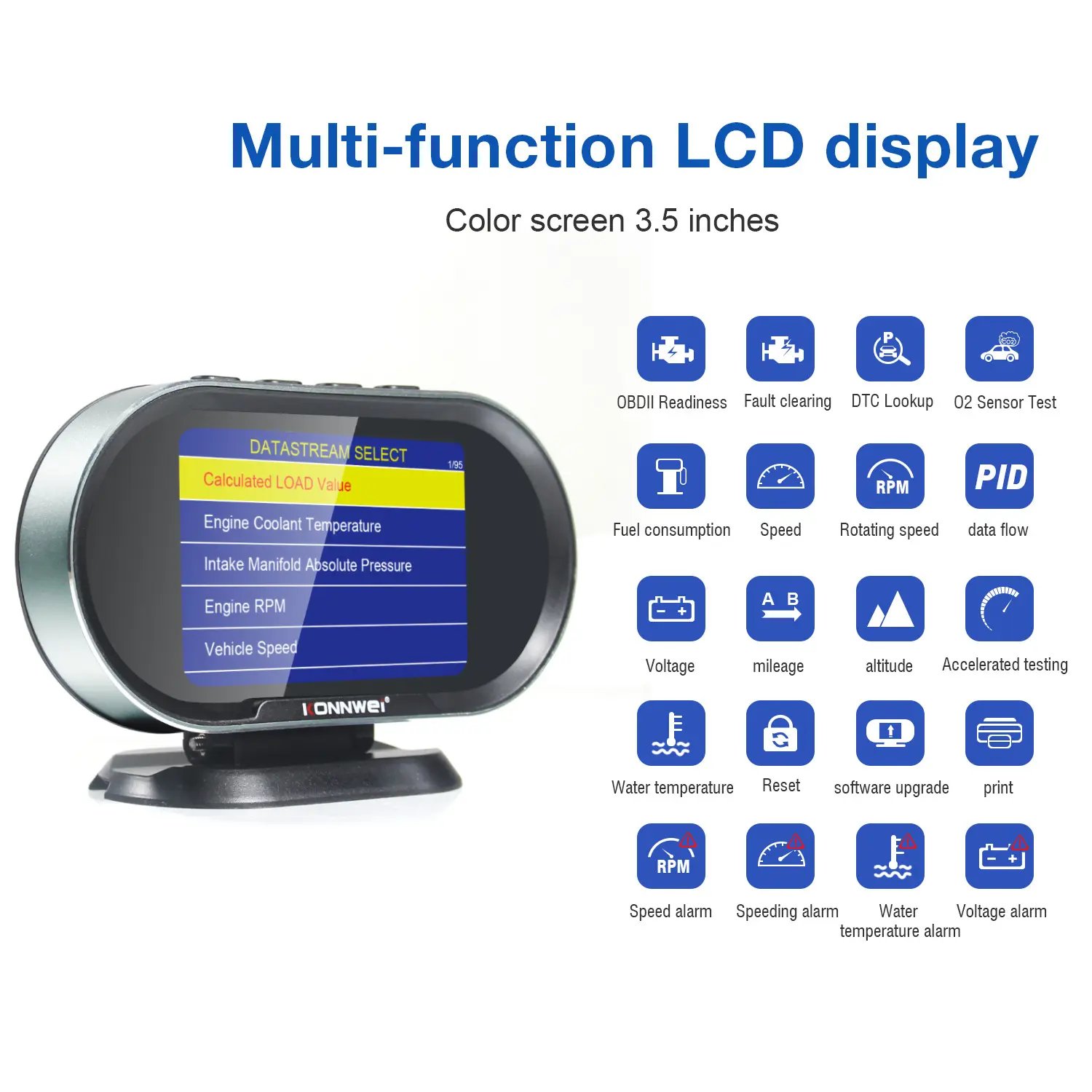 Hot Sale Vehicle Diagnostic Tool Obd2 Gauge Displays Head up Display Car OBD2 OBD Overspeed Warning System Speedometer