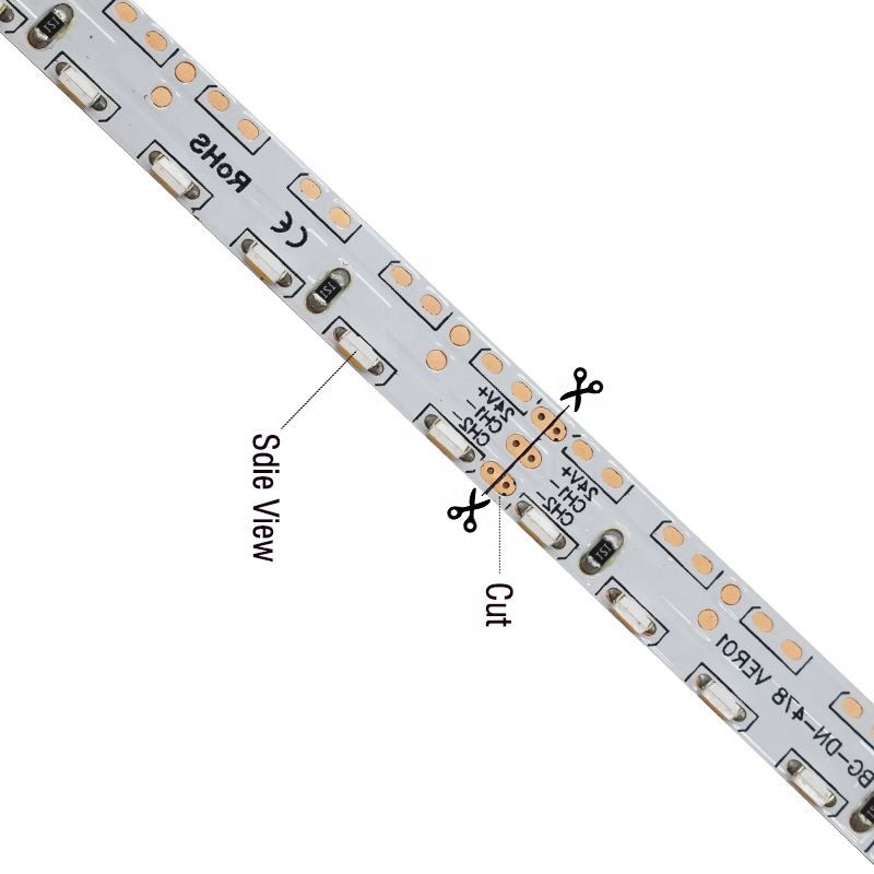 Side-illuminated Led Strip Smd3014 Dc12v 120leds/m for Cabinet Display case