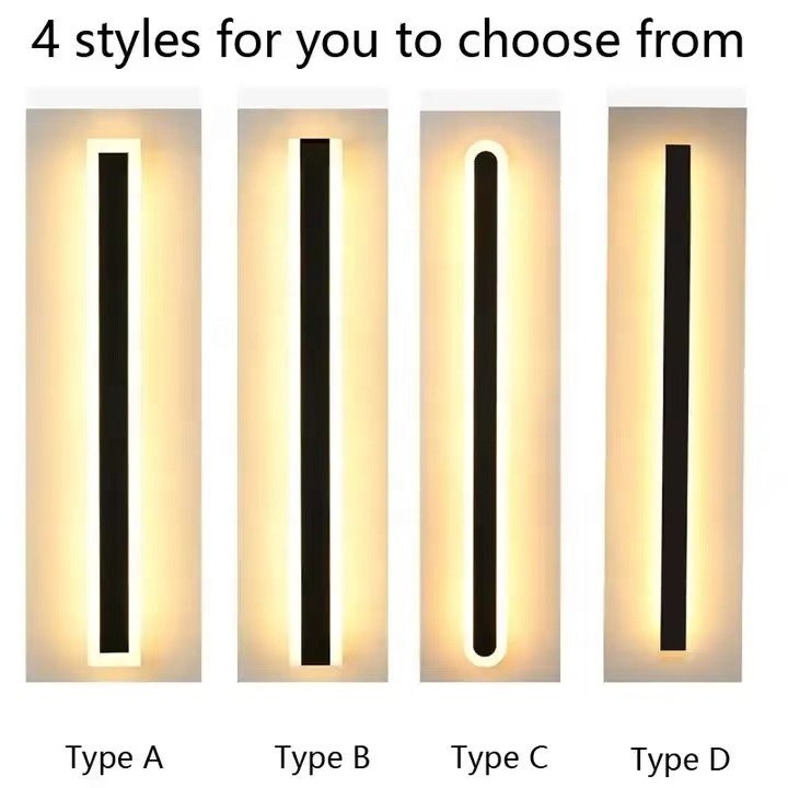 LED Outdoor Wall Light 30-240cm Long Strip Wall Mounted Lights IP65 Waterproof Outdoor Decorative Modern Led Wall Lamp Outdoor