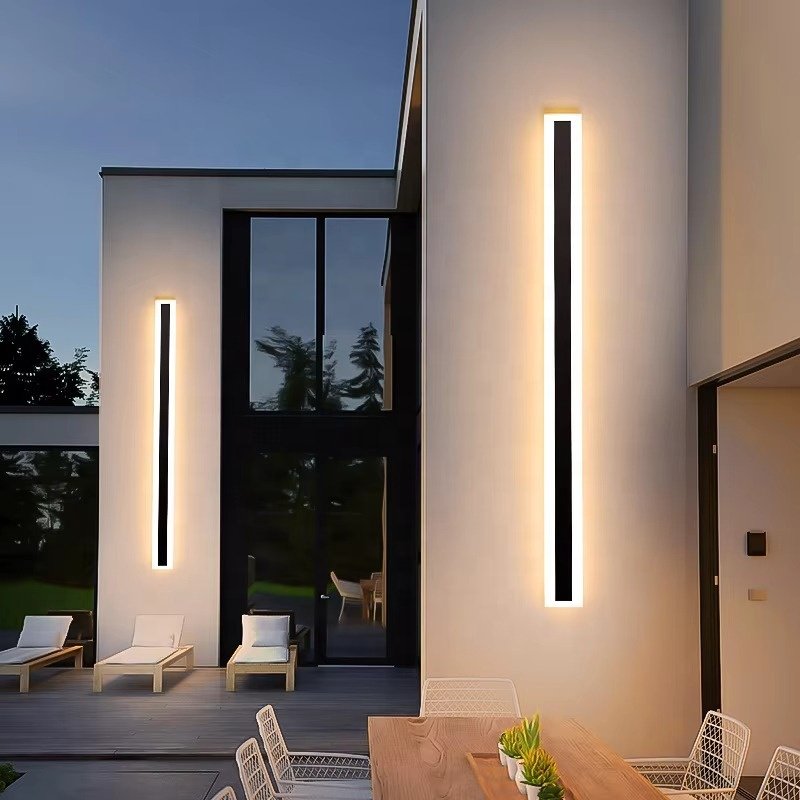 LED Outdoor Wall Light 30-240cm Long Strip Wall Mounted Lights IP65 Waterproof Outdoor Decorative Modern Led Wall Lamp Outdoor