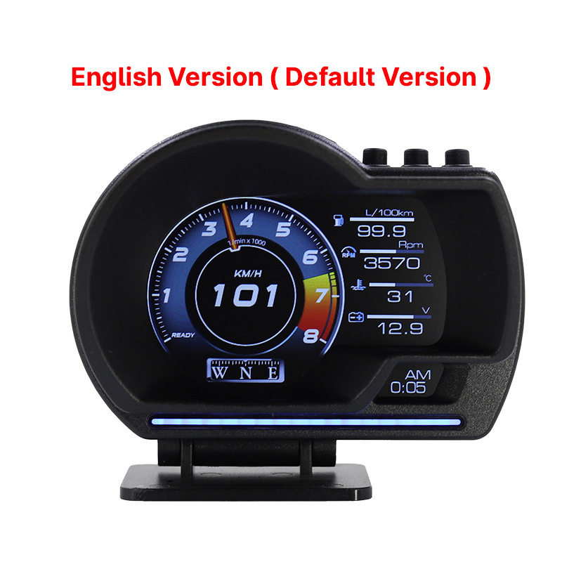 AUTO Auto Meter HUD Head-up Display Vehicle-mounted LCD Instrument + Detector OBD+GPS Dual System for the Whole Vehicle A500