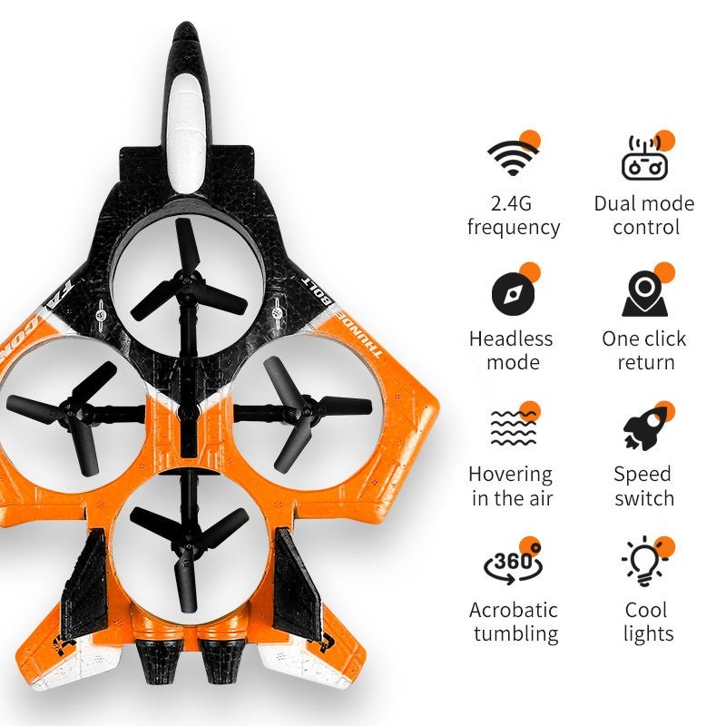 AiJH 2.4G Epp Rc Airplane Foam Rc Fighter Aircraft Model Dual Control Flying Toy Remote Control Drone Rc Plane