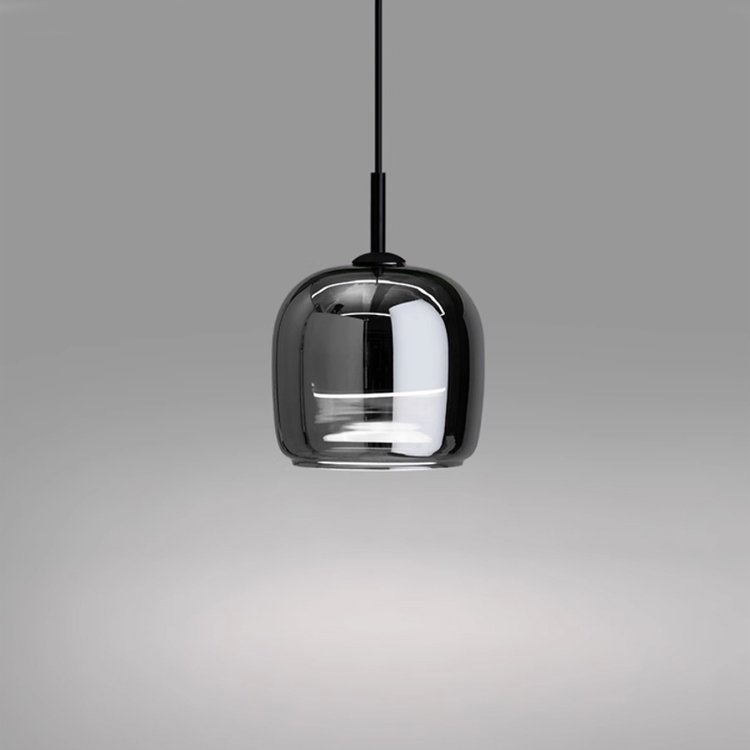 Minimalism Style Bedroom Bedside Modern Small LED Hanging Lamp Kitchen Island Nordic Black Glass Pendant Light