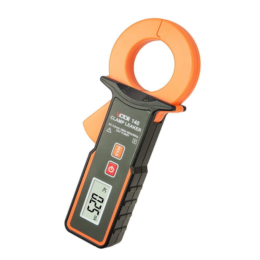 VICTOR 140 Factory Price Professional Leakage Current Tester Clamp Meter Large Caliber Clamp Leakage Current Meter 0.000mA-60A