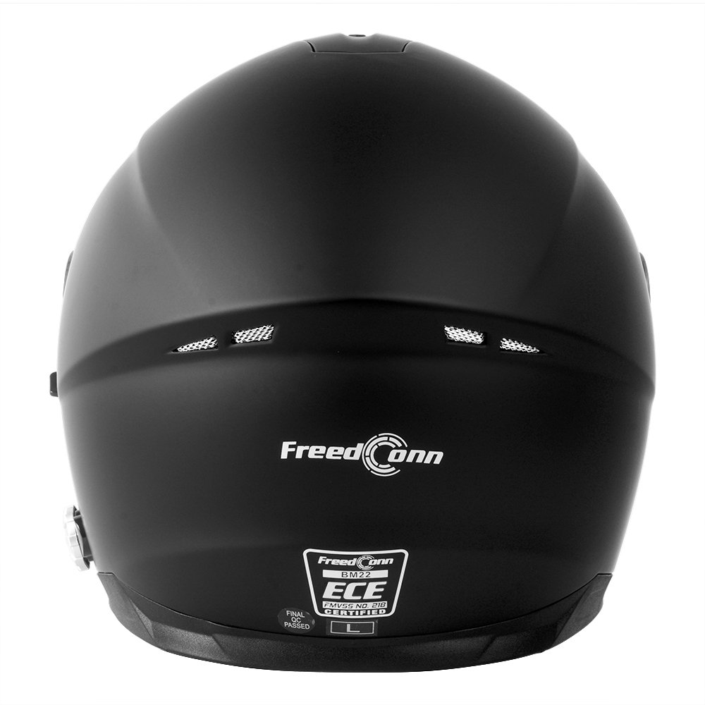 FreedConn BM22 Matt Black Color Full Face Helmet Wireless Bluetooth Group Intercom Helmet Waterproof with FM Radio Music Helmet