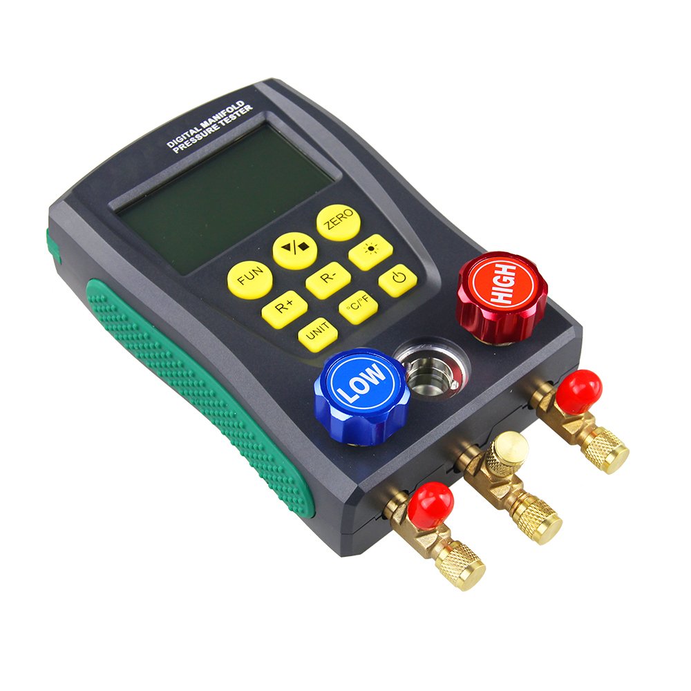 Dy517a Digital Hvac Vacuum Manometer Manifold Refrigerant Pressure Gauge Set Temperature Leakage Air Conditioner Tester Meter