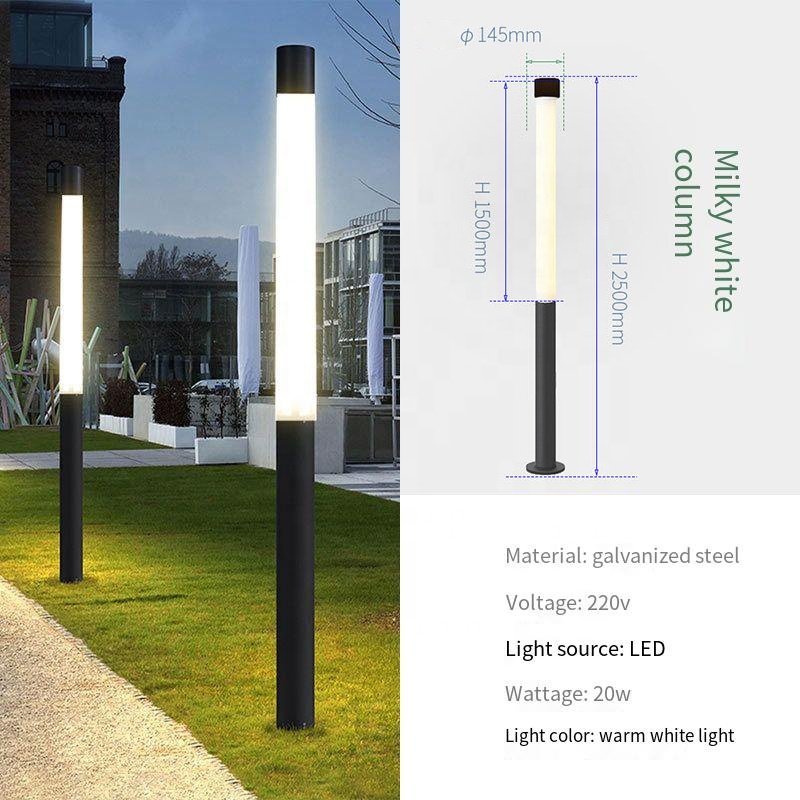 20W Led Garden Lights Courtyard Lawn Lamp Led Column Lamp Courtyard Pillar Light IP65 Waterproof Outdoor Landscape Lighting