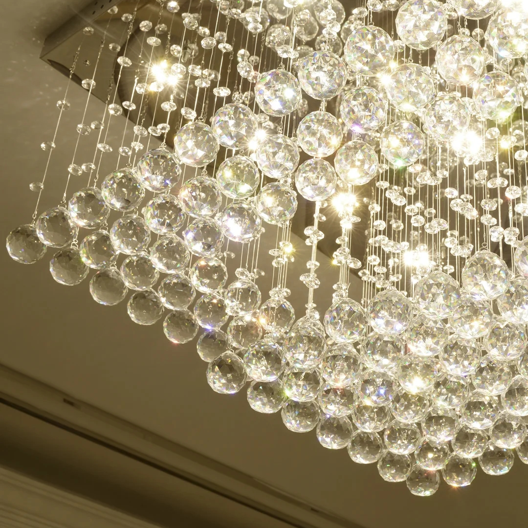 Nordic Luxury Home Decor Restaurant Villa Living Room Pendant Light Hotel Lamp Crystal Chandelier for Bedroom