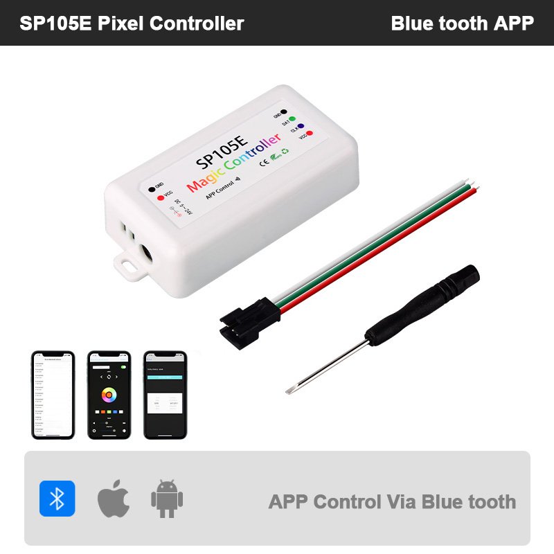 COXO SP105E SPI Pixel Led Controller Both Support SPI and DMX512 Smart Ws2812b SPI Led Controller