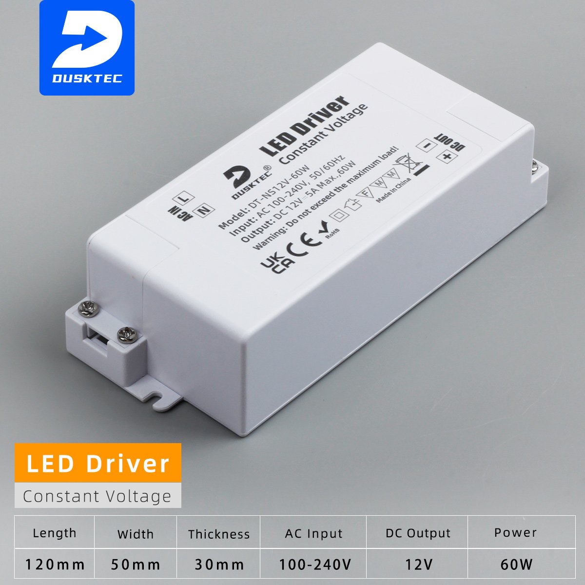 12 Volt DC LED Strip Power Supply Single Output Constant Current LED Light Power Supply