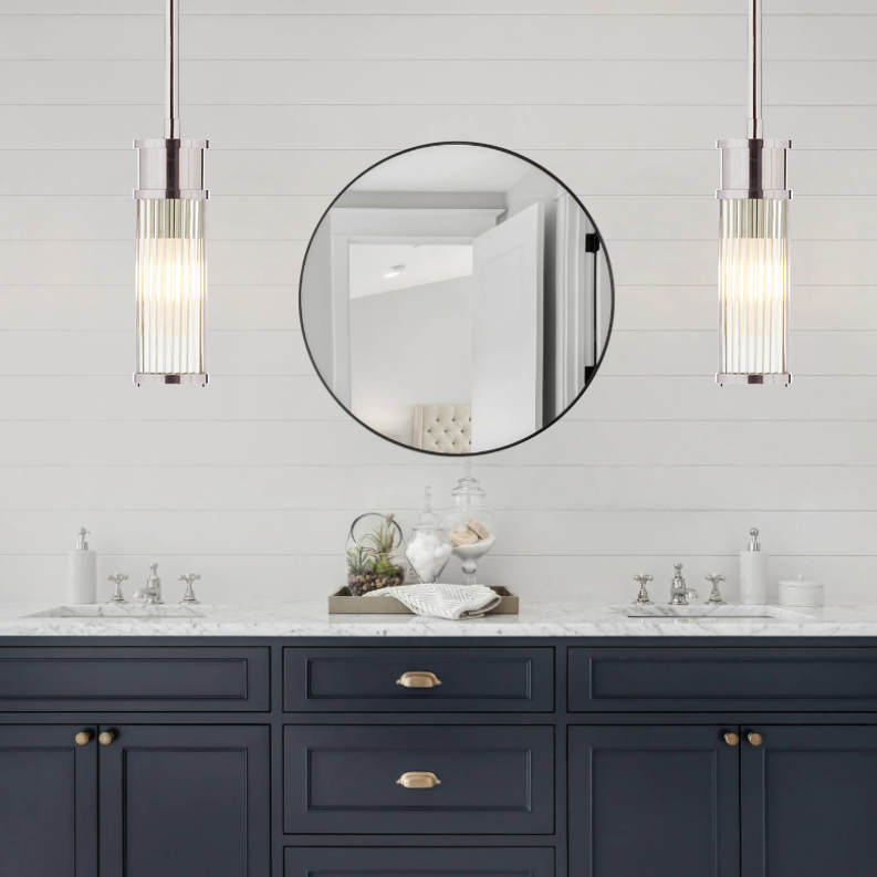 Custom Nordic Modern Elegant Simple Decorative Lighting Glass Rod Hanging Lamp Natural Brass Dimmable Pendant Lights