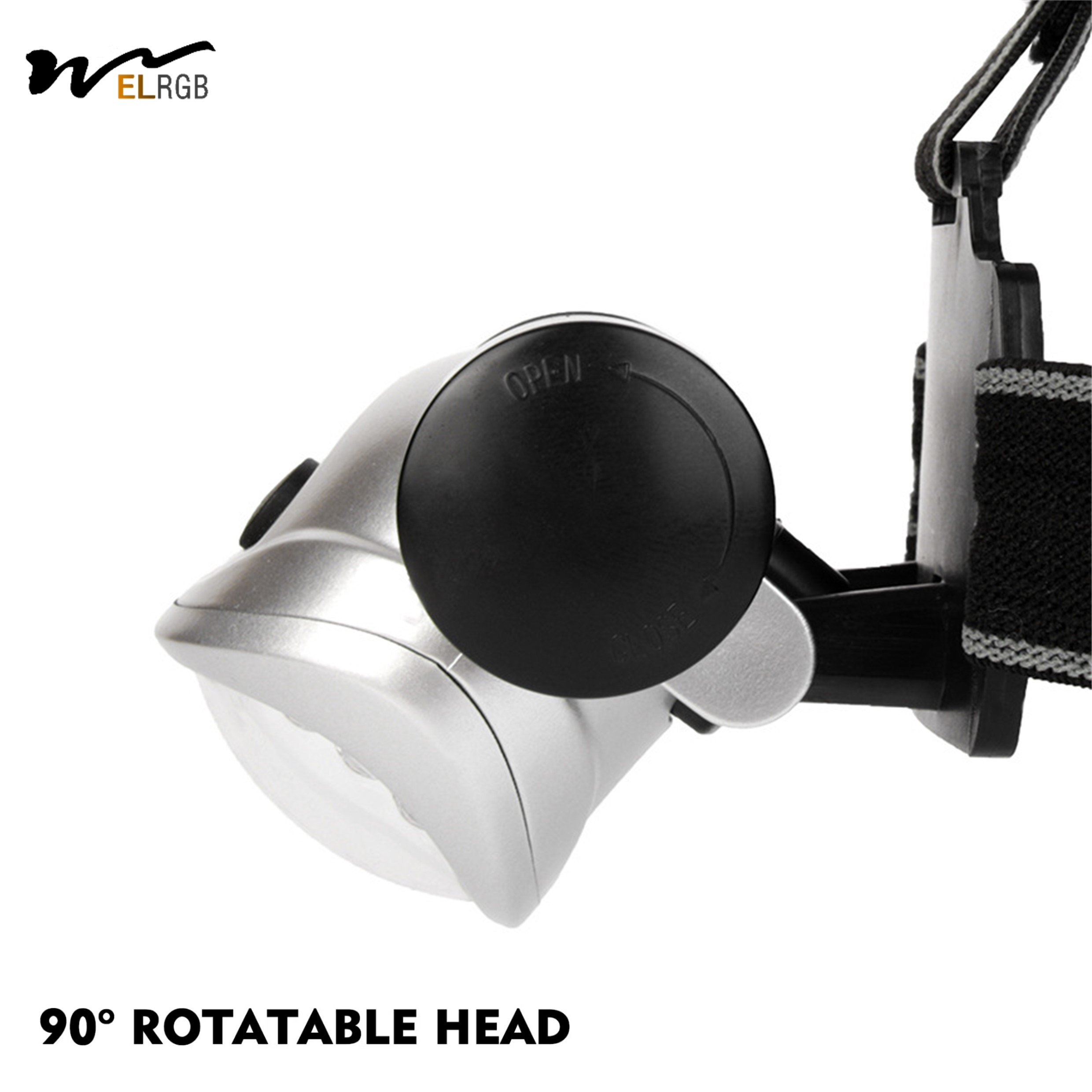 12 LED Headlamp for Running Camping Fishing Lamp 4 Lighting Modes Adjustable Pivoting Head with Durable Rating for Warehouses