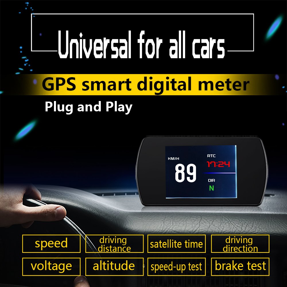 Universal T800 Head-Up Display for All Cars Smart Gauge Digital Speedometer HUD Auto Meter