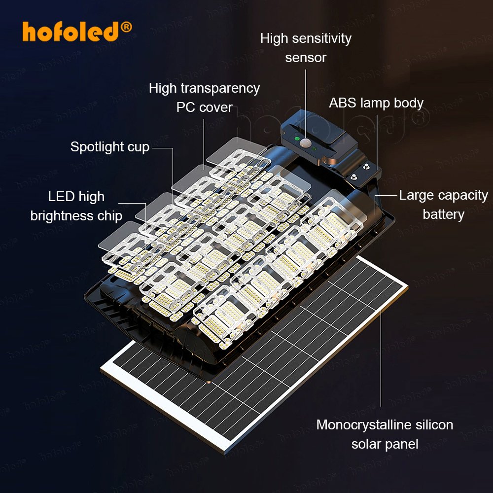 DC 6V IP65 Waterproof Solar Power Parking Lot Lamp Smart Outdoor All in One Integrated Led Solar Street Light