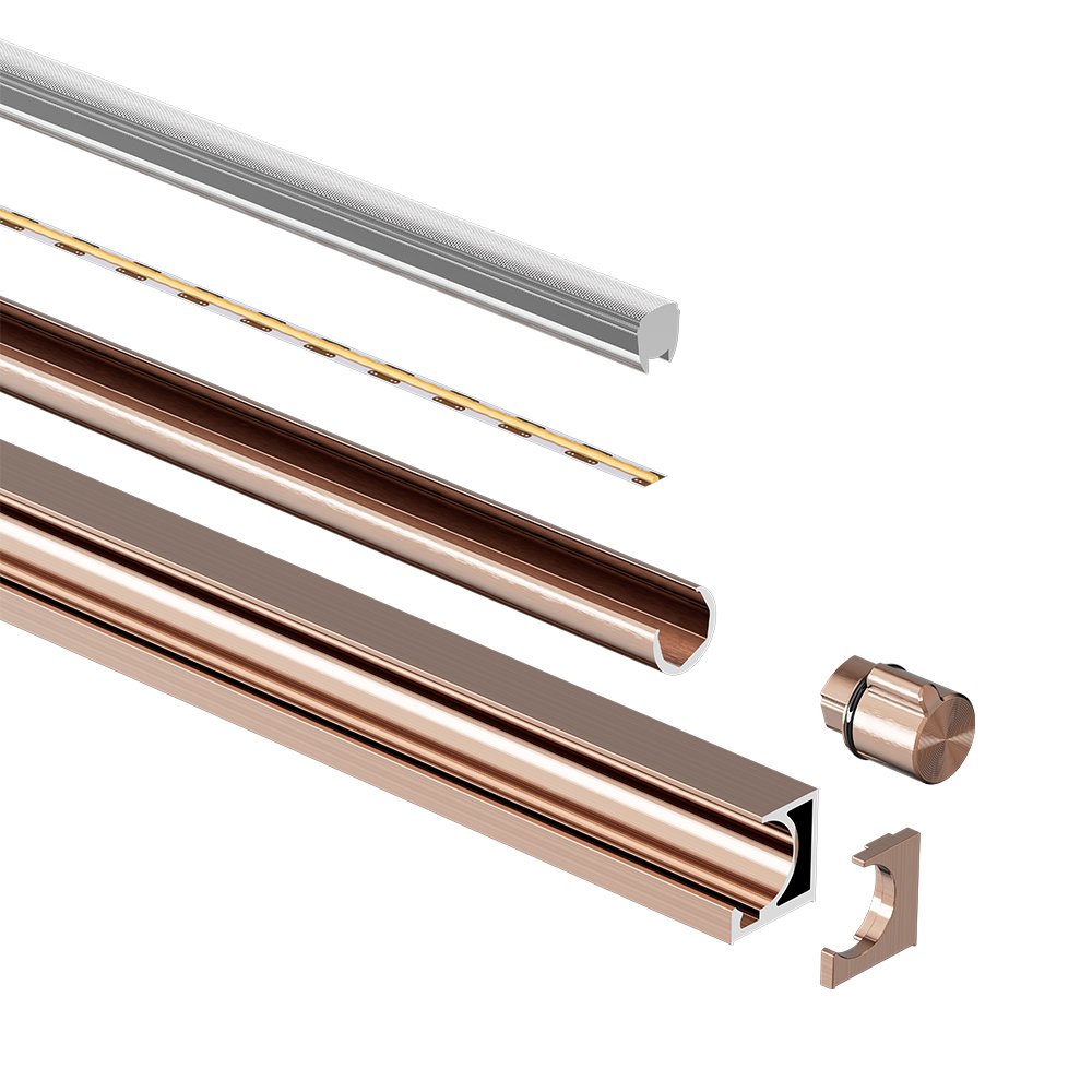 Led Profile for Cabinet Wardrobe Lighting Low Voltage 12v Customized Aluminum Profile