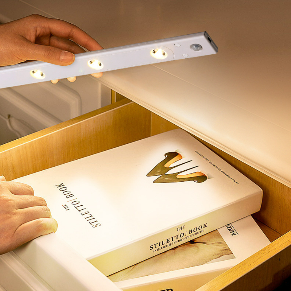 Ultra-Thin 12V Wireless Motion Sensor LED Undercabinet Lighting for Kitchen New Cat Eye Design Aluminium Material