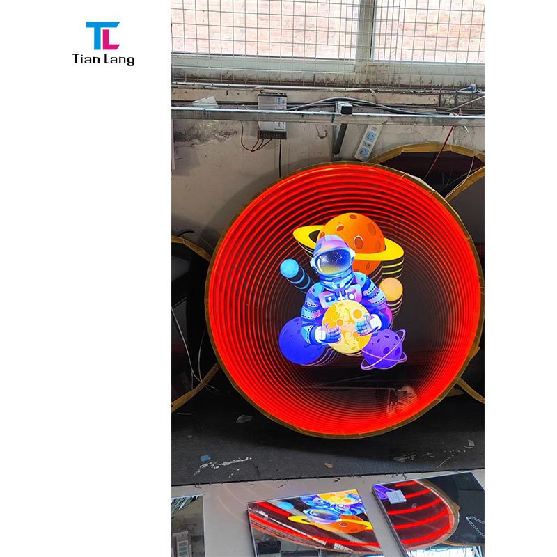 Wholese Price Custom 3D Magic Tunnel Mirror Design Wall LED Decorative Infinity Mirror