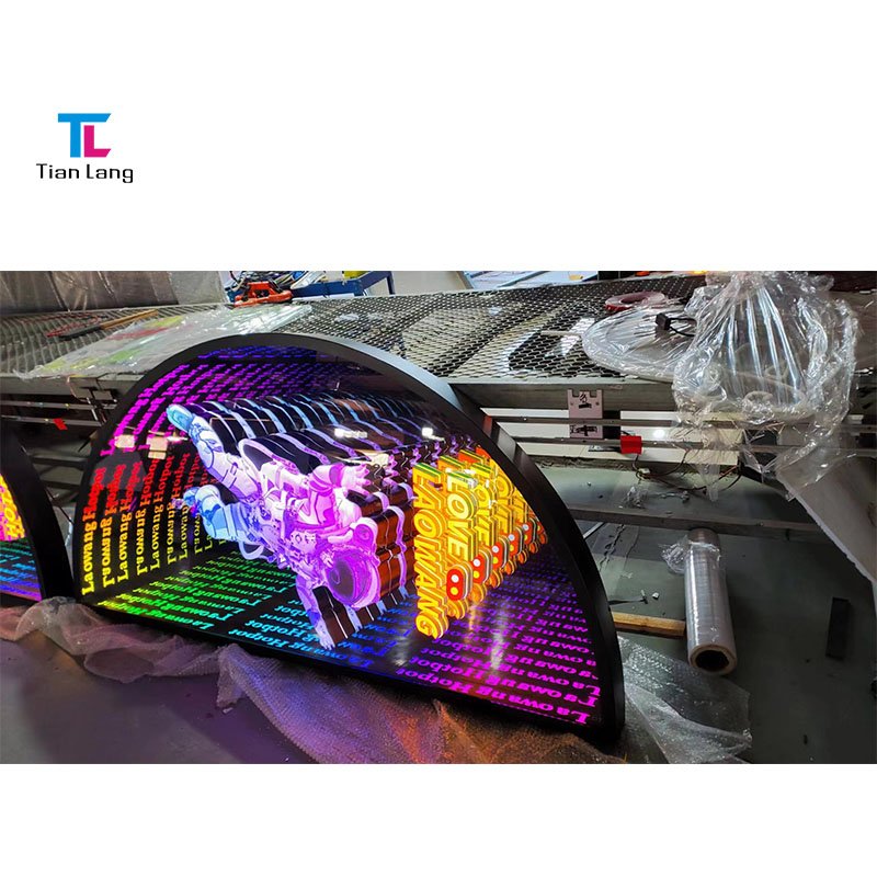 Wholese Price Custom 3D Magic Tunnel Mirror Design Wall LED Decorative Infinity Mirror