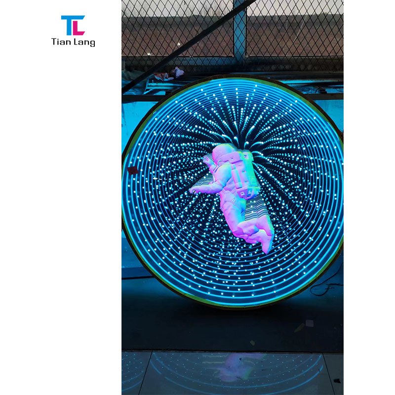 Wholese Price Custom 3D Magic Tunnel Mirror Design Wall LED Decorative Infinity Mirror
