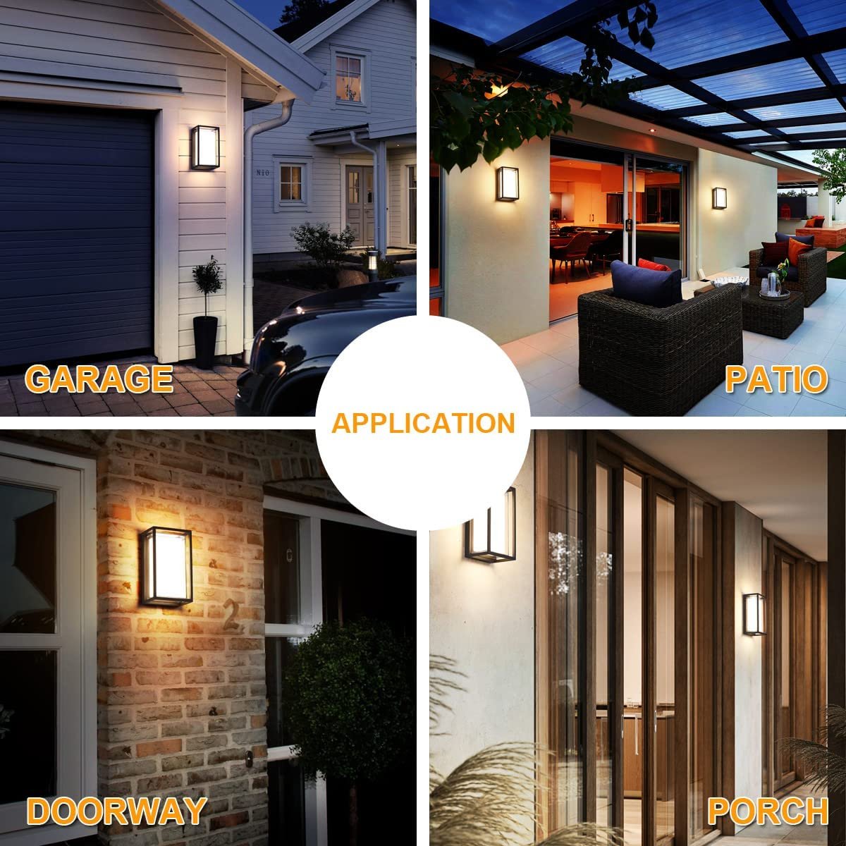 Outdoor Light Fixtures Wall Mount IP65 Waterproof Porch Lights Outdoor Wall Sconce Modern Exterior Lighting Fixtures