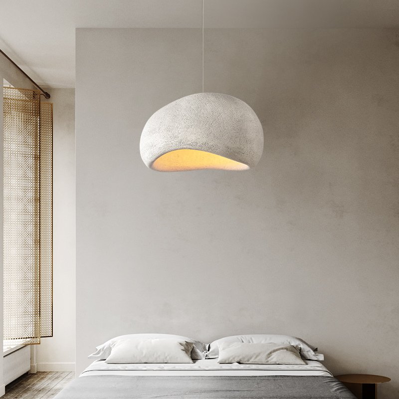 Dining Room Bar Living Room Chandelier Cement Resin American Retro Round White LED Aluminum Industrial Home Lighting 80 E27 5W