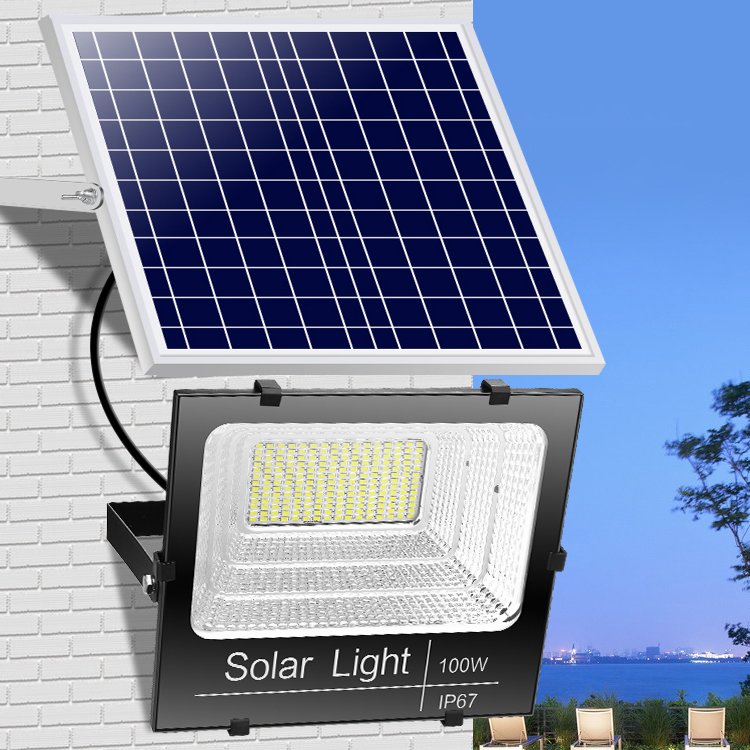 Solar Panels Smart Outdoor Lighting Powered Road Lamp Cell 25W 40W 60W 100W 200Watt 1000W Led Solarcell Luce Con Flood Light