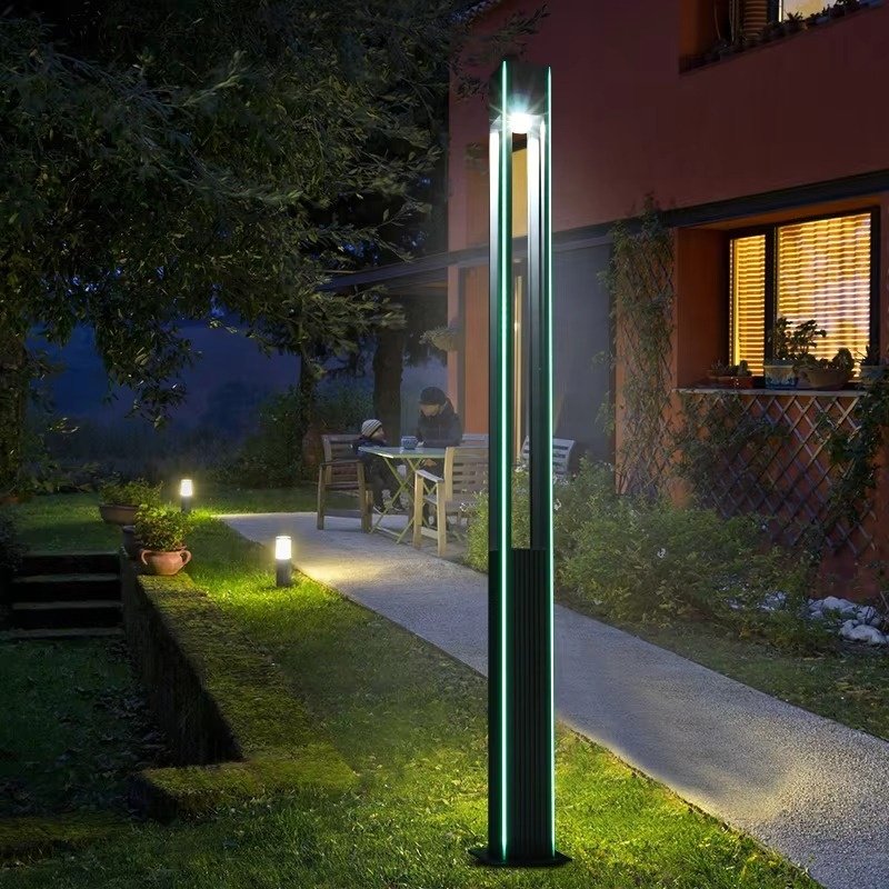 Modern RGBGarden Lamp Post Lights the Lamp and Column Integration Garden Decoration Light Illumination Pole