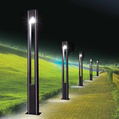 Modern RGBGarden Lamp Post Lights the Lamp and Column Integration Garden Decoration Light Illumination Pole