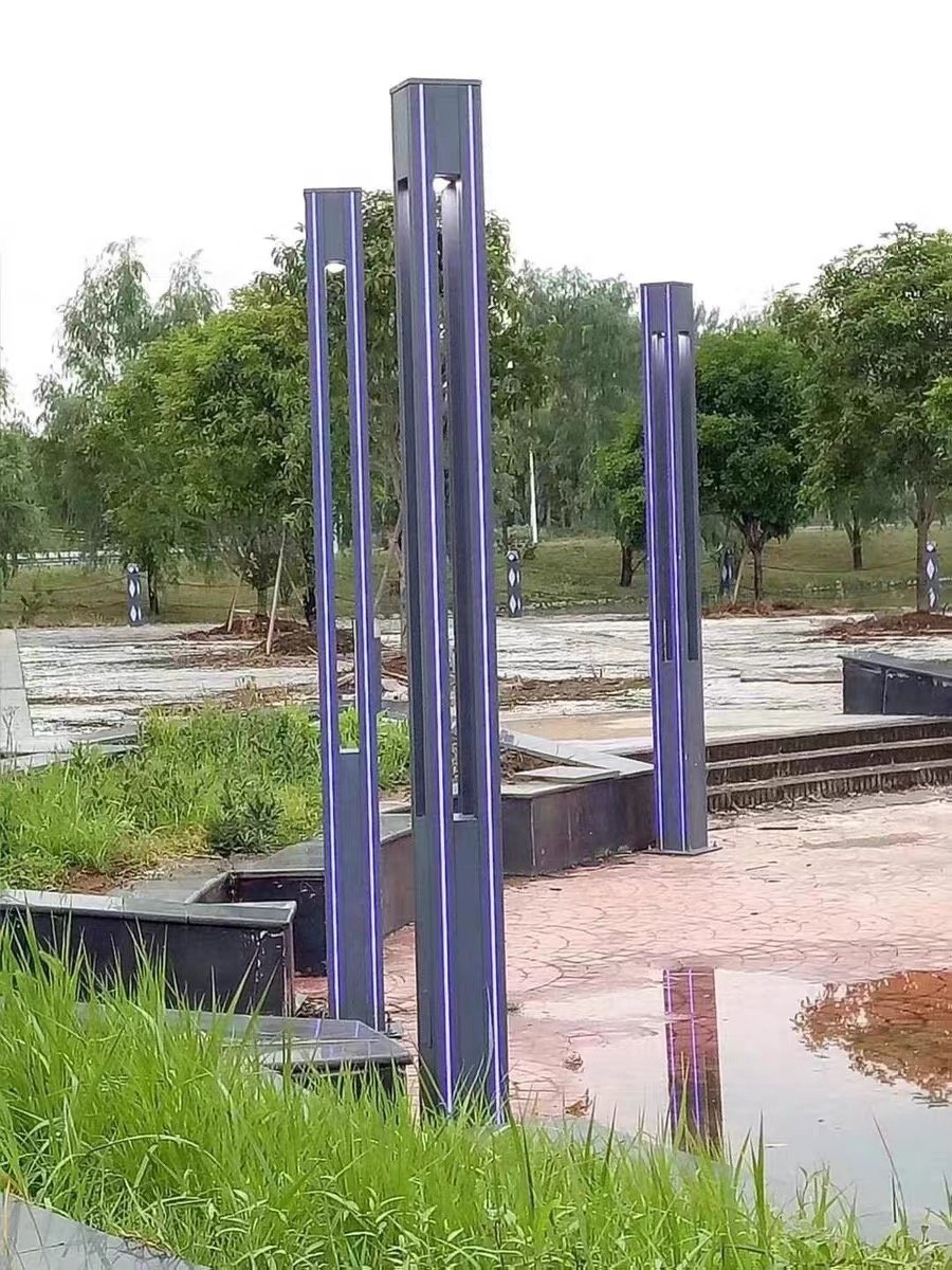 Modern RGBGarden Lamp Post Lights the Lamp and Column Integration Garden Decoration Light Illumination Pole