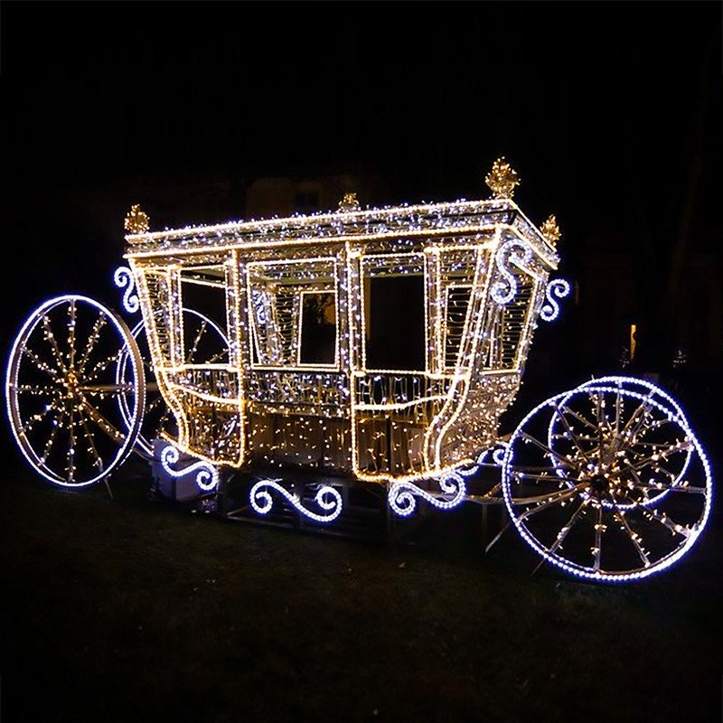 Holiday Decoration LED Street Park Pattern Lights 3D Train Plane Outdoor Christmas Decoration Modeling Lights