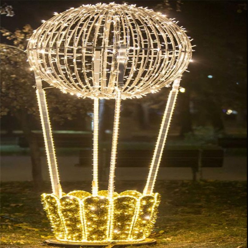 Holiday Decoration LED Street Park Pattern Lights 3D Train Plane Outdoor Christmas Decoration Modeling Lights