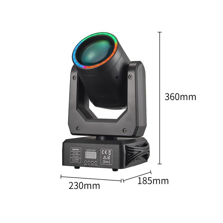 Moving Head Rotating Pattern Bar Lighting Outdoor Voice Controlled Stage Lights Night Club Disco Beam Lights With Led Ring