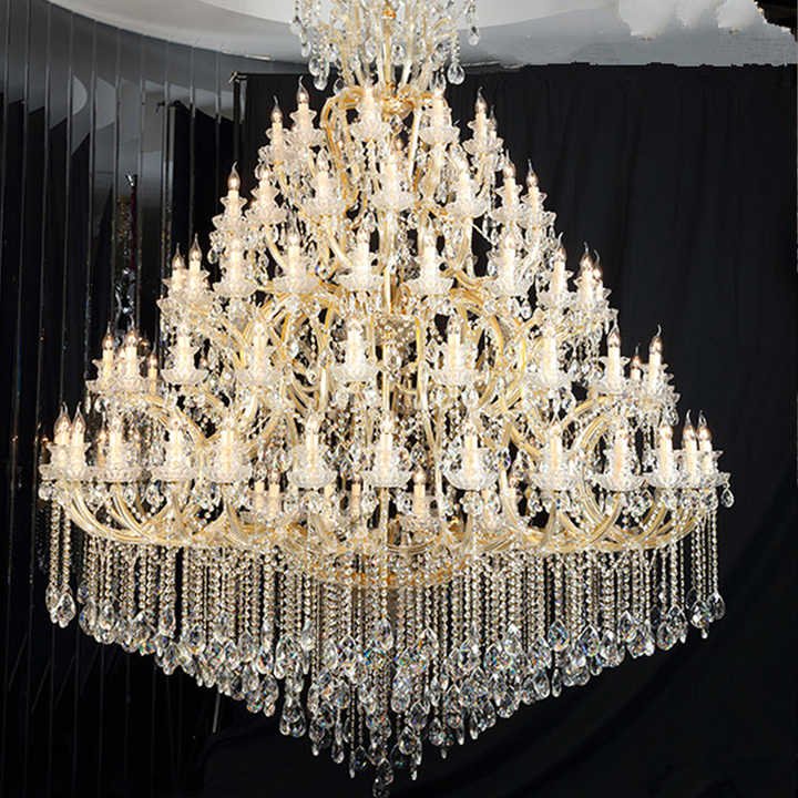 Nordic Style Decoration Luxury Hotel Lobby Custom Large Project Crystal K9 Led Chandelier Light