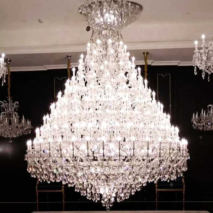 Nordic Style Decoration Luxury Hotel Lobby Custom Large Project Crystal K9 Led Chandelier Light