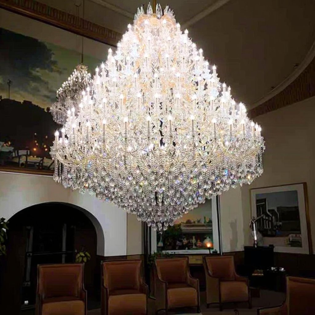 Nordic Style Decoration Luxury Hotel Lobby Custom Large Project Crystal K9 Led Chandelier Light