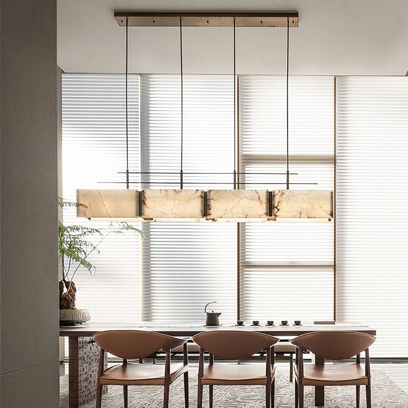Luxury Natural Stone Decorate Pendant Light Bar Dining Table Cafe Clothing Store Flower Shop Design Chandelier